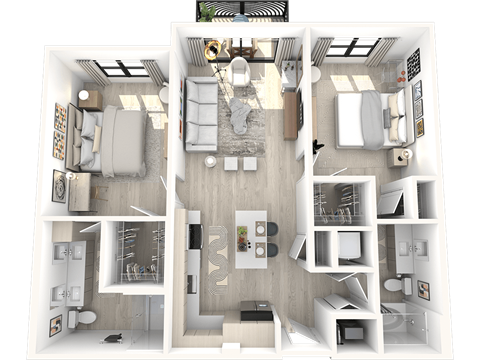 B6 Nirvana Floor Plan at Altis Grand Kendall, Miami